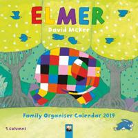 Elmer Family Organiser Wall Calendar 2019 (Art Calendar)