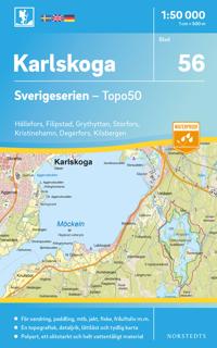 56 Karlskoga Sverigeserien Topo50 : Skala 1:50 000