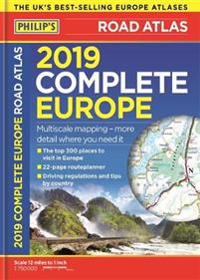 Philips 2019 complete road atlas europe - (a4 with practical flexi cover)