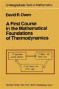 A First Course in the Mathematical Foundations of Thermodynamics