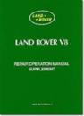 Land Rover V8 Repair Operation Manual Supplement
