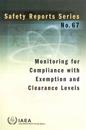 Monitoring for compliance with exemption and clearance levels