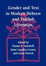 Gender and Text in Modern Hebrew and Yiddish Literature