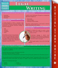 Legal Writing (Speedy Study Guides)