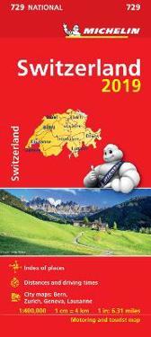 Schweiz 2019 Michelin 729 Karta