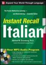 Instant Recall Italian, 6-Hour MP3 Audio Program