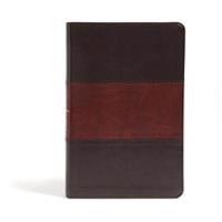 CSB Large Print Personal Size Reference Bible, Classic Mahogany Leathertouch