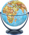 Political World Globe 15cm