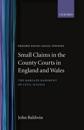 Small Claims in the County Courts in England and Wales