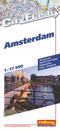 Amsterdam, 1:17 500 (laminoitu, ydinkeskustan kartta)