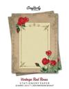 Vintage Red Roses Stationery Paper