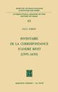 Inventaire de la correspondance d'André Rivet (1595-1650)