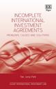 Incomplete International Investment Agreements