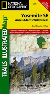 National Geographic Trails Illustrated Map Yosemite SE, Ansel Adams Wilderness, California, USA