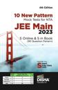10 New Pattern Mock Tests for NTA JEE Main 2023 - 5 Online & 5 in Book (90 Question pattern) 6th Edition Physics, Chemistry, Mathematics - PCM Optional Questions Numeric Value Questions NVQs 100% Solutions