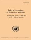 Index to proceedings of the General Assembly