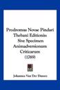 Prodromus Novae Pindari Thebani Editionis
