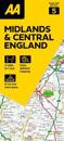 AA Road Map Midlands & Central England
