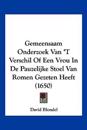 Gemeensaam Onderzoek Van 'T Verschil Of Een Vrou In De Pauzelijke Stoel Van Romen Gezeten Heeft (1650)