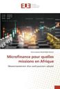 Microfinance pour quelles missions en Afrique
