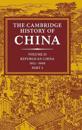 The Cambridge History of China: Volume 13, Republican China 1912–1949, Part 2