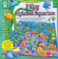 I Spy Alphabet Aquarium, Grade PK-1 [With 26 Fish-Shaped Game Cards and Gameboard and 120 Game Markers]