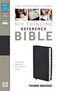 NIV Thinline Reference Bible Indexed, Black Bonded Leather