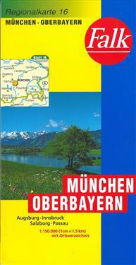 Falk Regionalkarten Deutschland Blad 16: München, Oberbayern