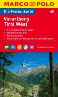 MARCO POLO Freizeitkarte 40 Vorarlberg / Tirol West 1 : 120 000