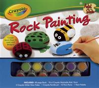 Crayola Rock Painting [With 5 Glitter Glue Tubes, 10 POM-Poms, 1 Paint Palette and Paint Brush and 18-Count Washable Kids